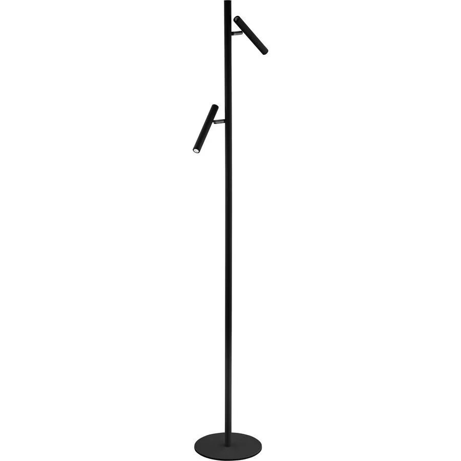 Leselampe Streak Schwarz Aluminium/Eisen 25 cm 163 cm - LED - Lichtfarbe: Extra warmweiss - LED Energiesparlampen