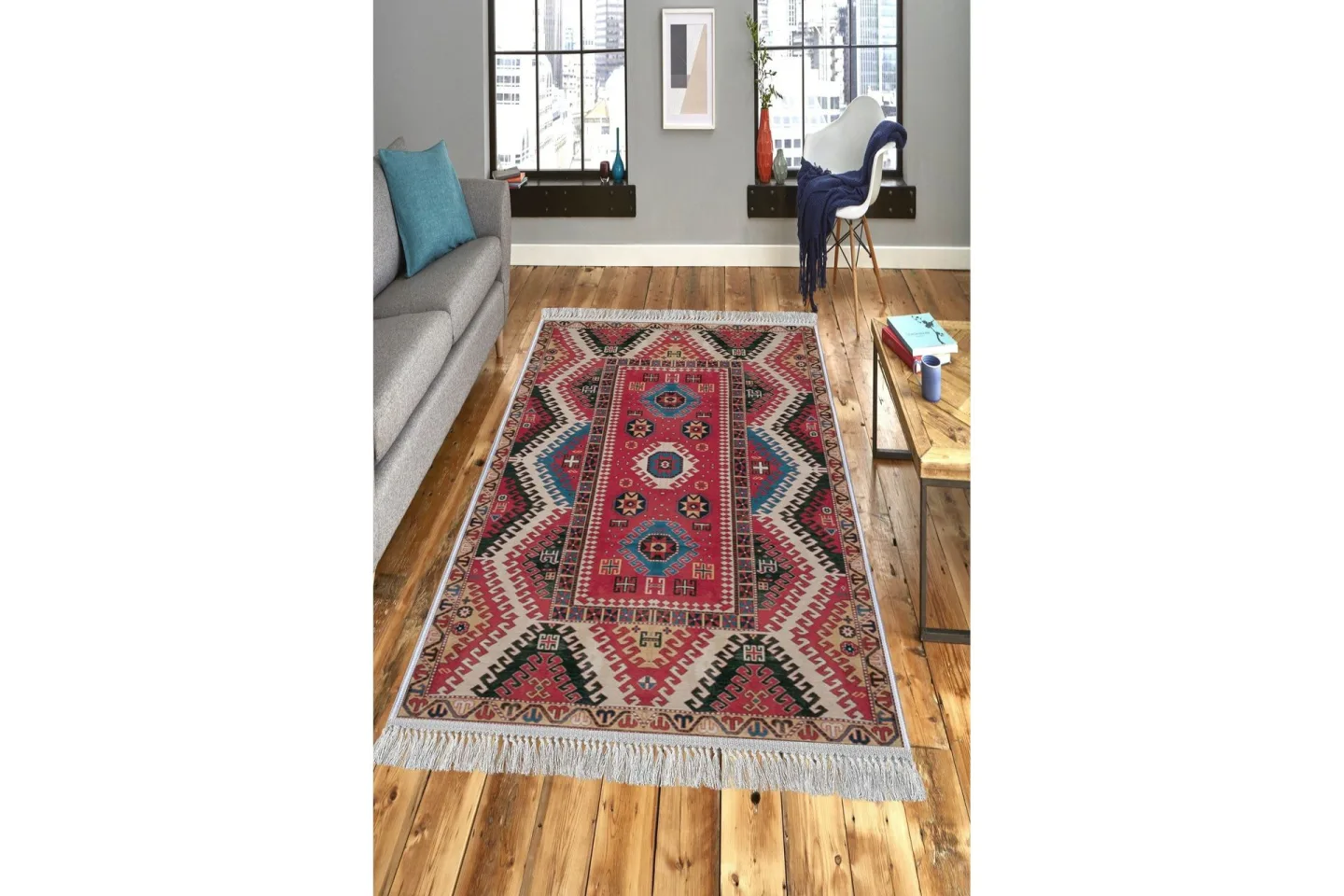 Homefesto Matta 80x300 cm - Multifärgad/Sammet