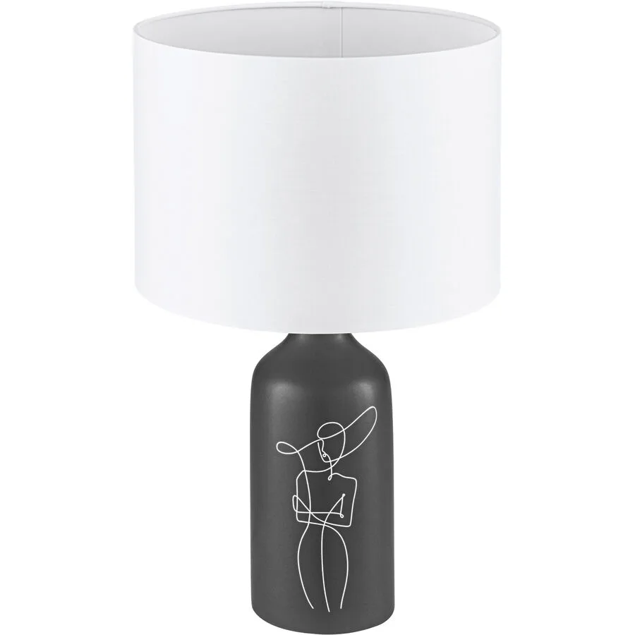 Eglo Tischlampe Vinoza Schwarz 53.5 cm - Material: Keramik