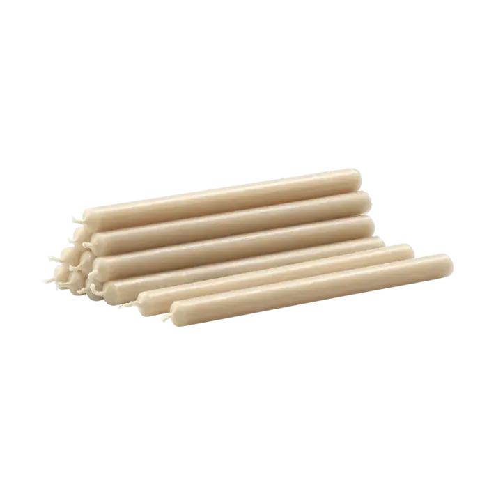 STOFF Nagel Nagel Kerzen 12er-Pack Beige