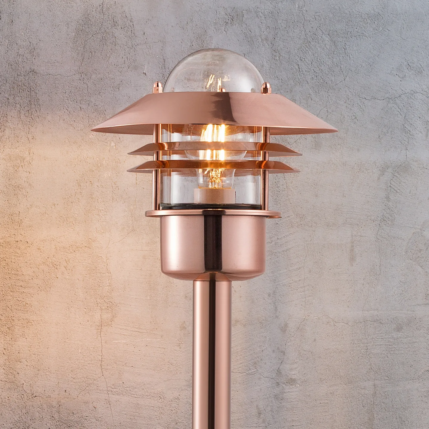Blokhus hagebelysning Copper - Nordlux - Metall - Med en lyskilde