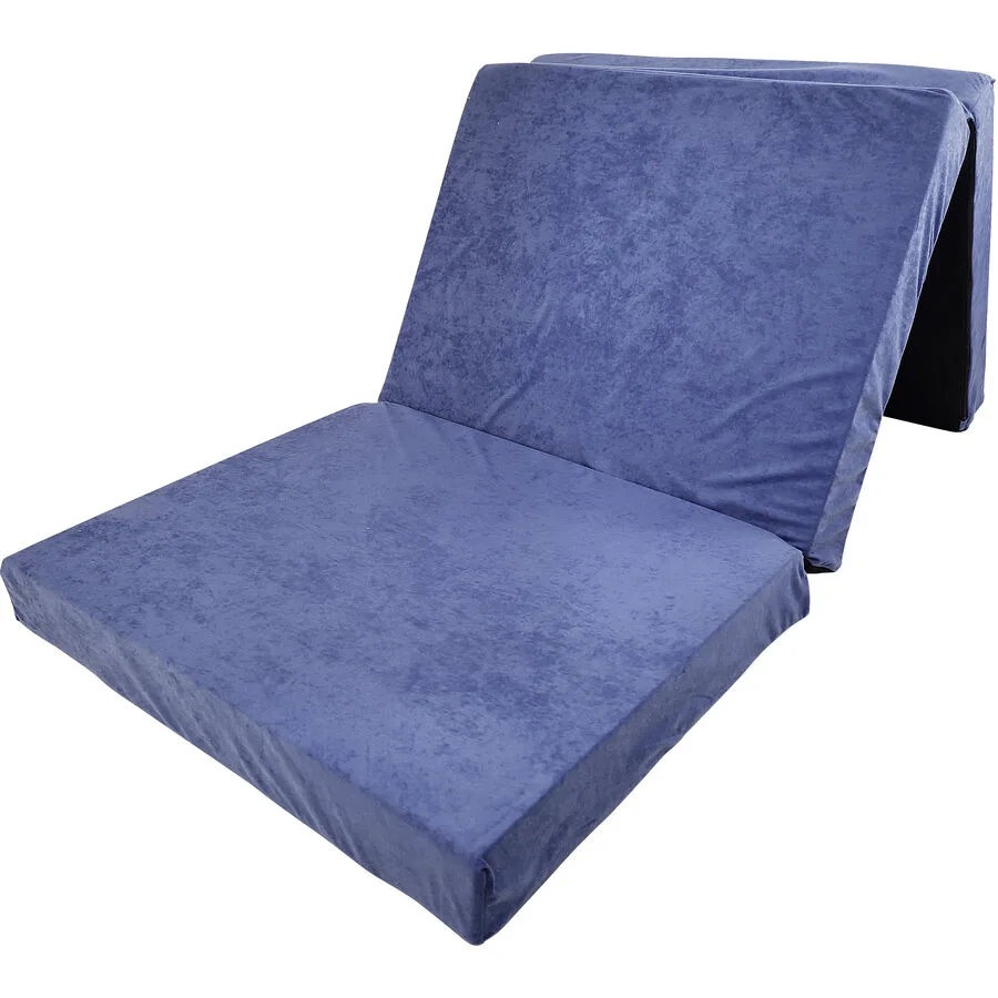Klappmatratze Teo dunkelblau Mikrofaser B 80 T 195 cm