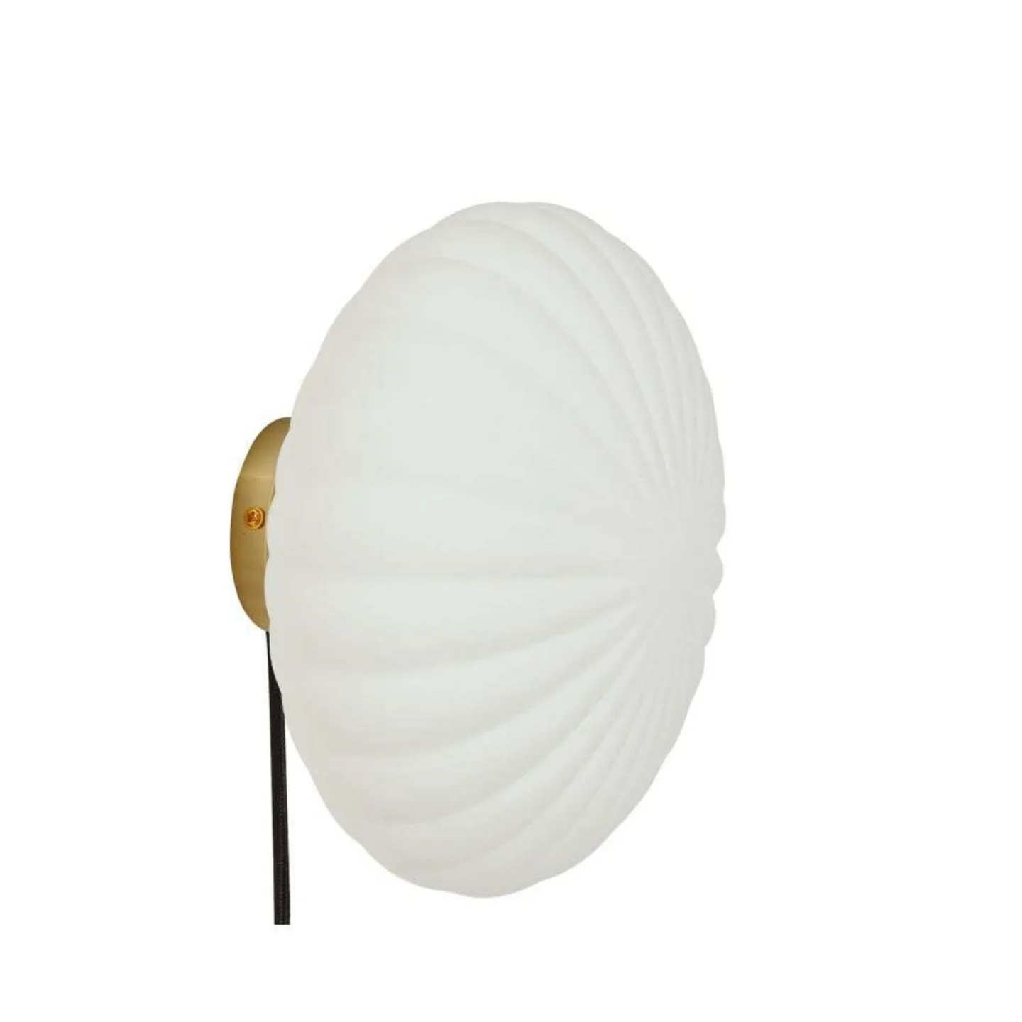 Kumu Vegglampe Ø25 Opal/Brass - Hübsch - Stue - Metall