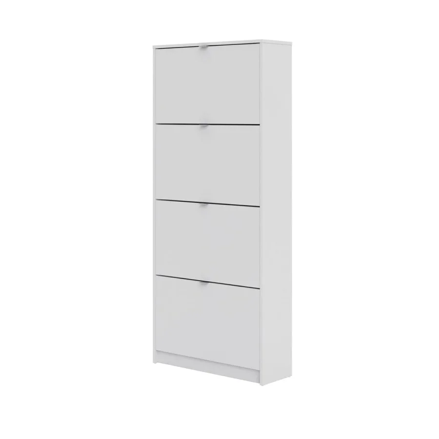 Shane Schuhschrank 4 Klapptüren 2R weiss.