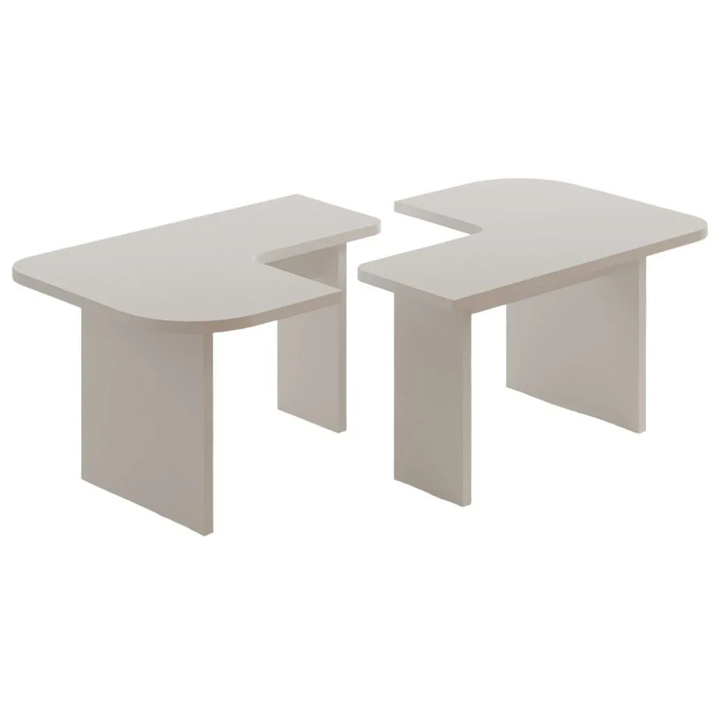 Iris Soffbordsset 90x35x45 cm - Vit