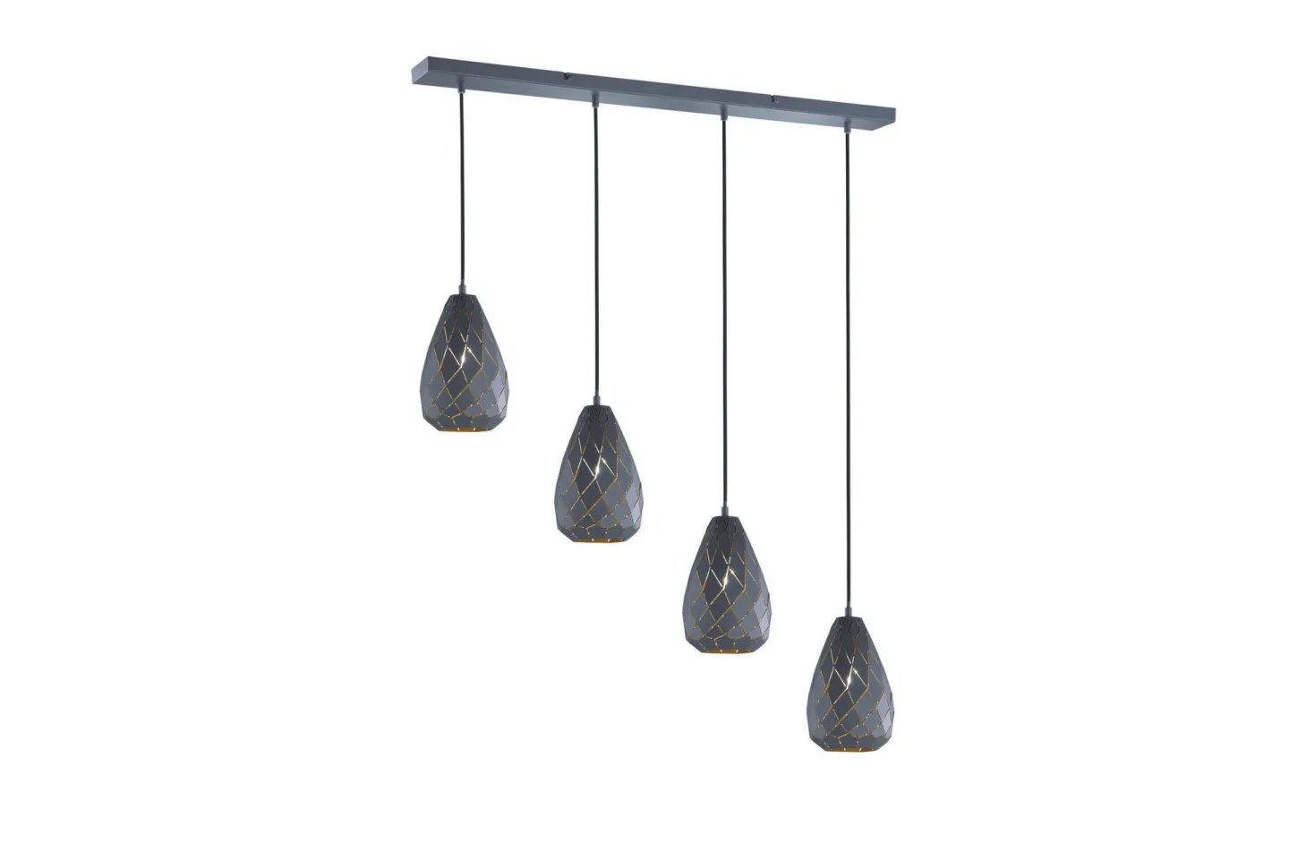 Onyx Taklampa 4L E27 antracit/ guld - Antracit/Guld