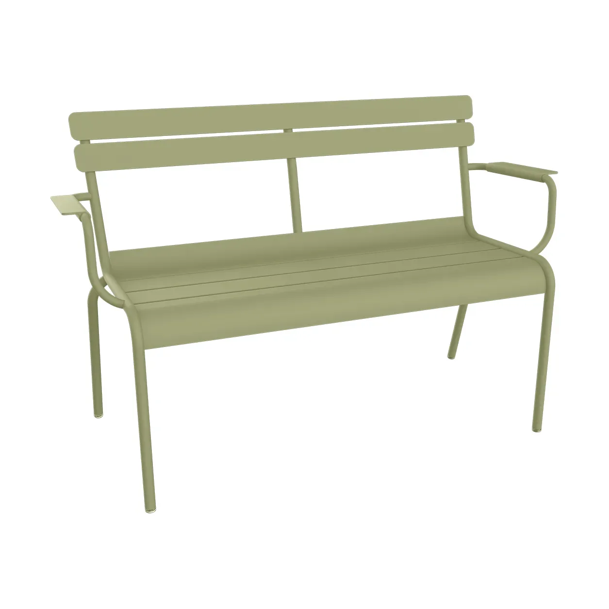 Fermob Luxembourg soffa med armstöd 131x55,5x86 cm Willow green (grön)