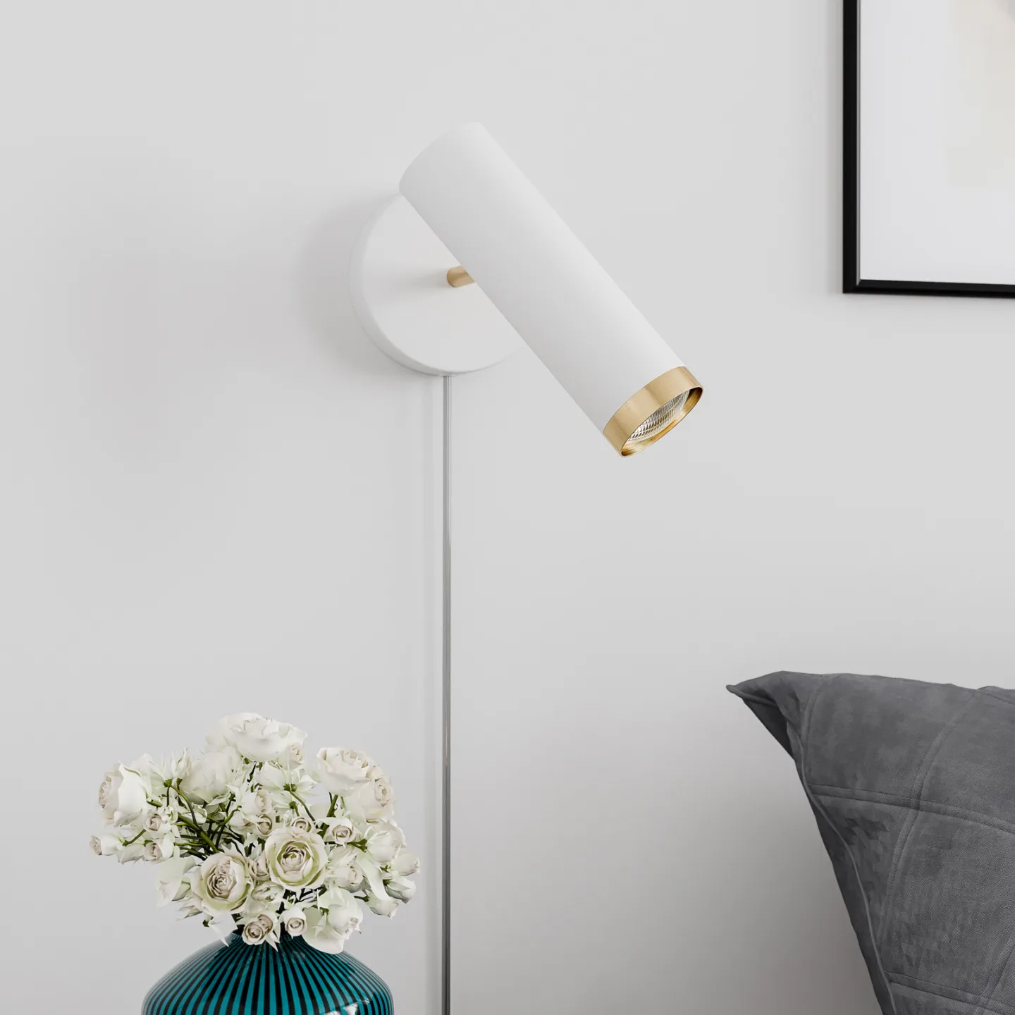 Puls Wandleuchte White/Brass - By Rydéns - Wohnzimmer - Modern - Metall - Einflammig