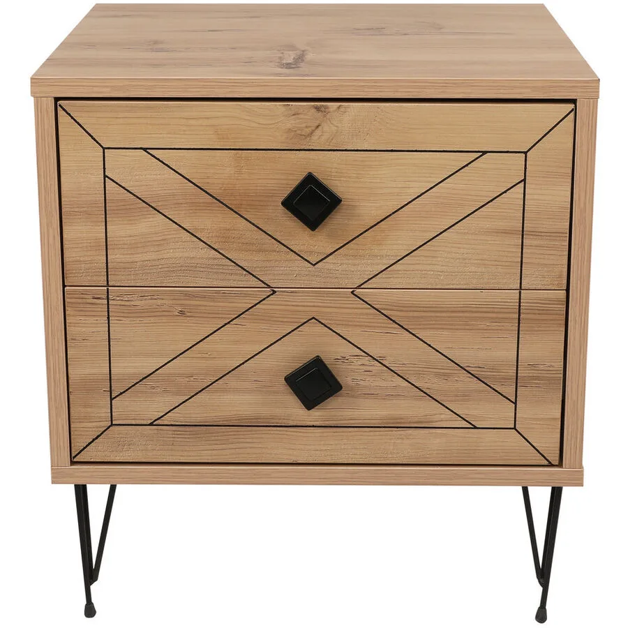 Nachttisch Uyumak Kiefer Melaminbeschichtete Spanplatte B 50 H 55 cm