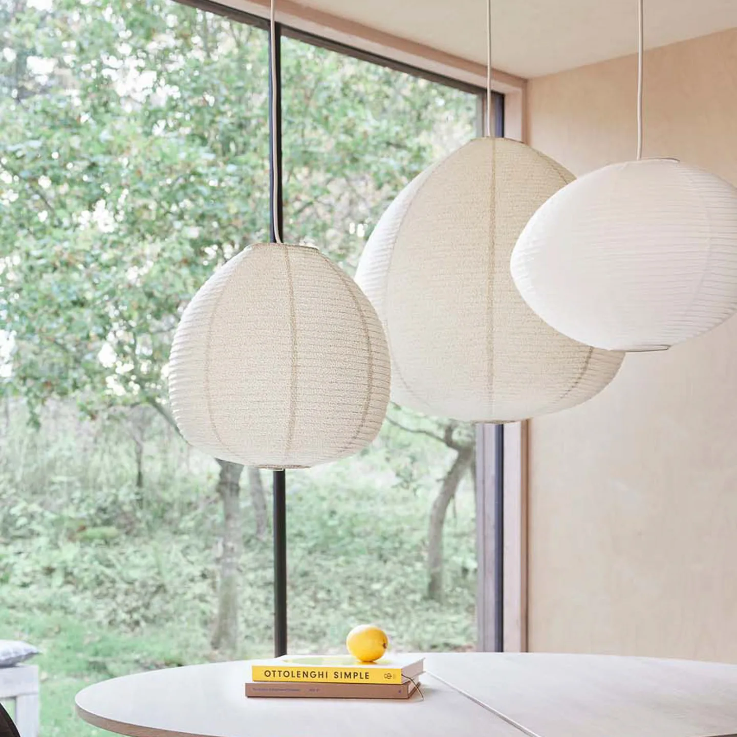 Moyo Lampenschirm, weiß, Ø 41cm, Papier - OYOY Living Design - Papier / Karton - Rund