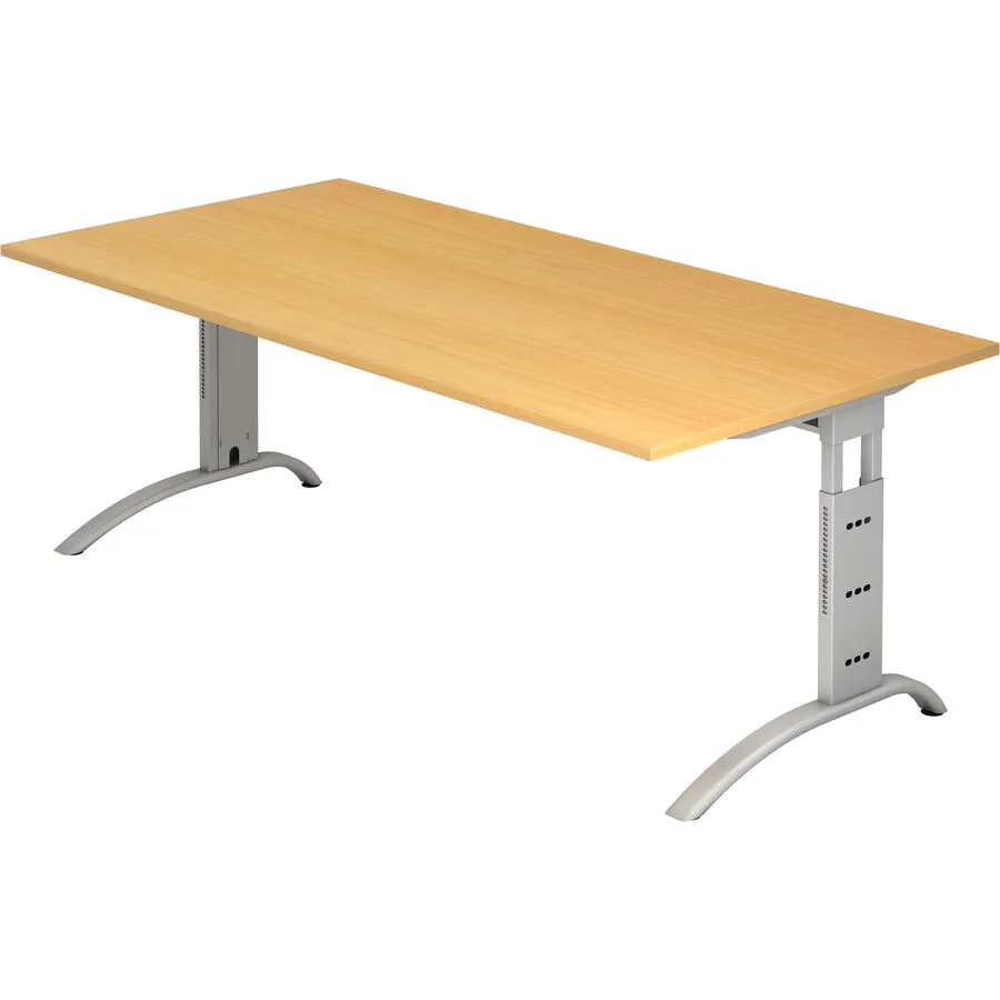 Schreibtisch Office buche Holzwerkstoff Höhenverstellbar B 200 T 100 cm