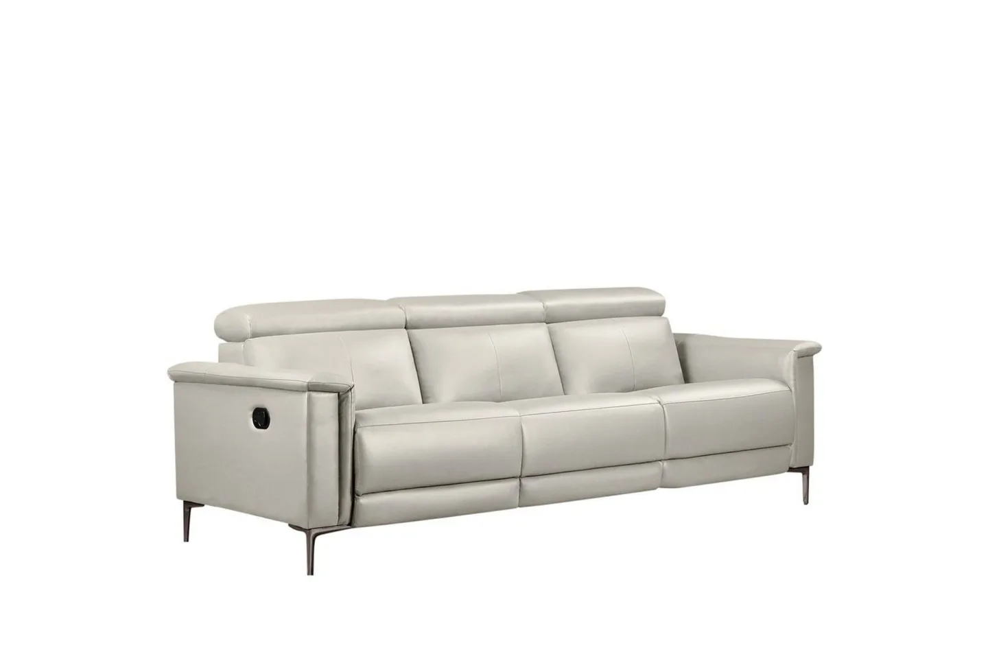 Reclinersoffa utan hörn Loft24 3-sitssoffa Lund Cream White -