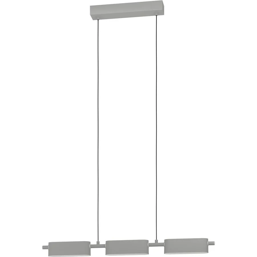 Eglo Pendellampe Rovira Silber Aluminium/Stahl 5 cm 110 cm - LED - Lichtfarbe: Warmweiss - LED Energiesparlampen