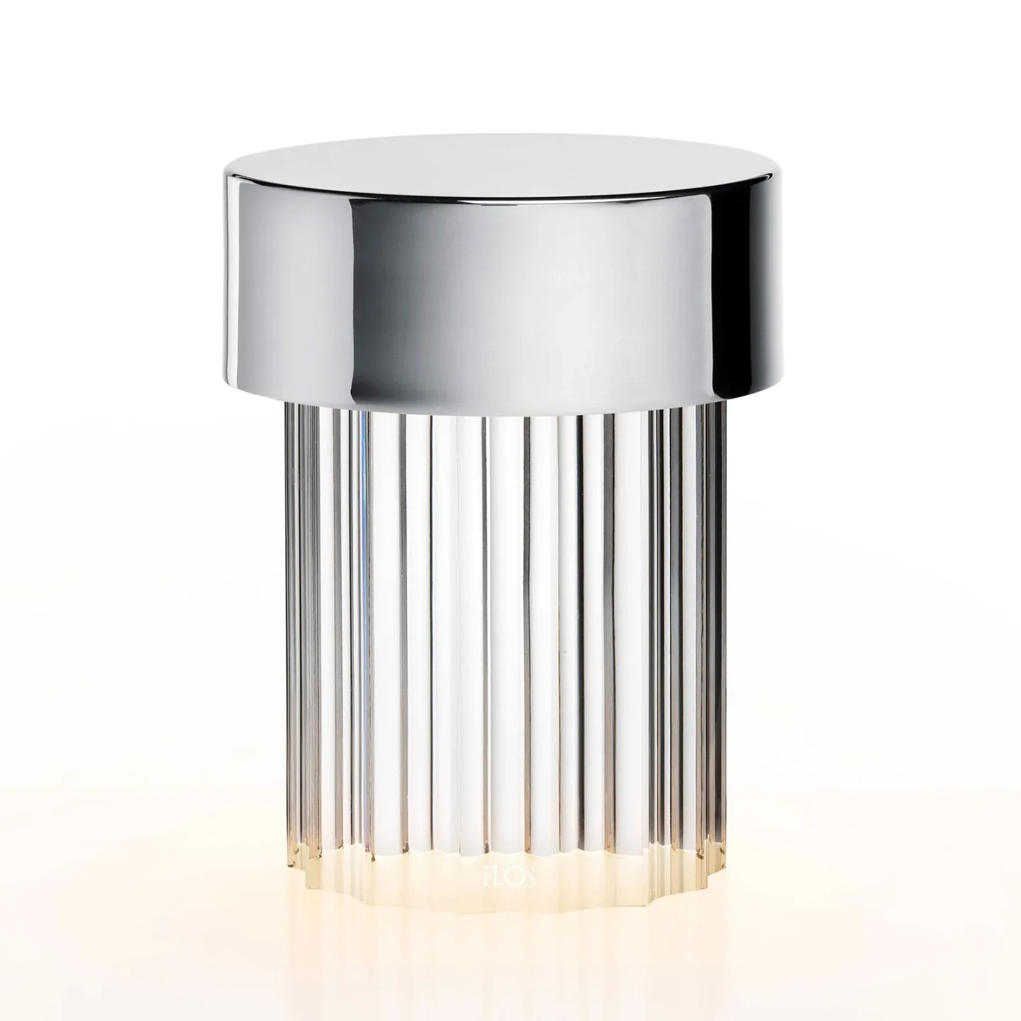 Last Order Fluted Portable bordlampe Polished Inox - FLOS - Stue - Design - Glas