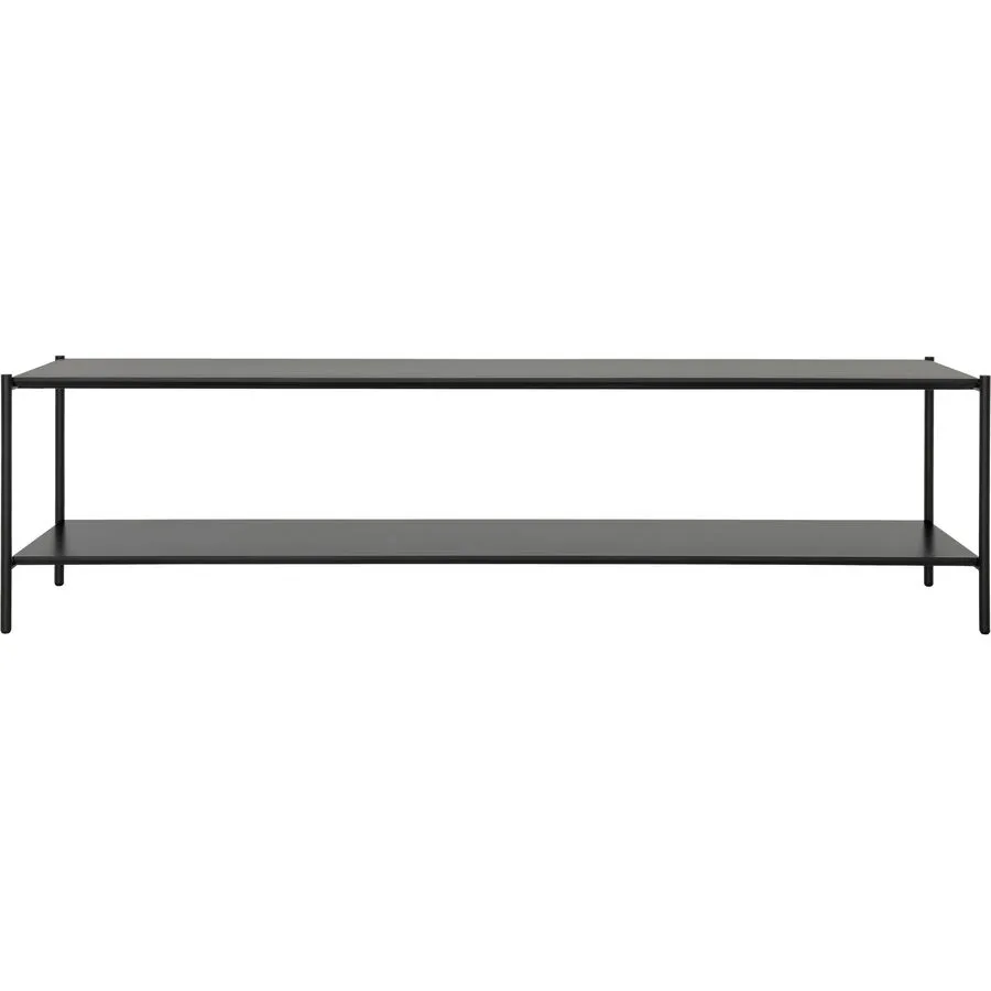 Regal Gesa schwarz Holzwerkstoff, Stahl B 180 H 49 cm