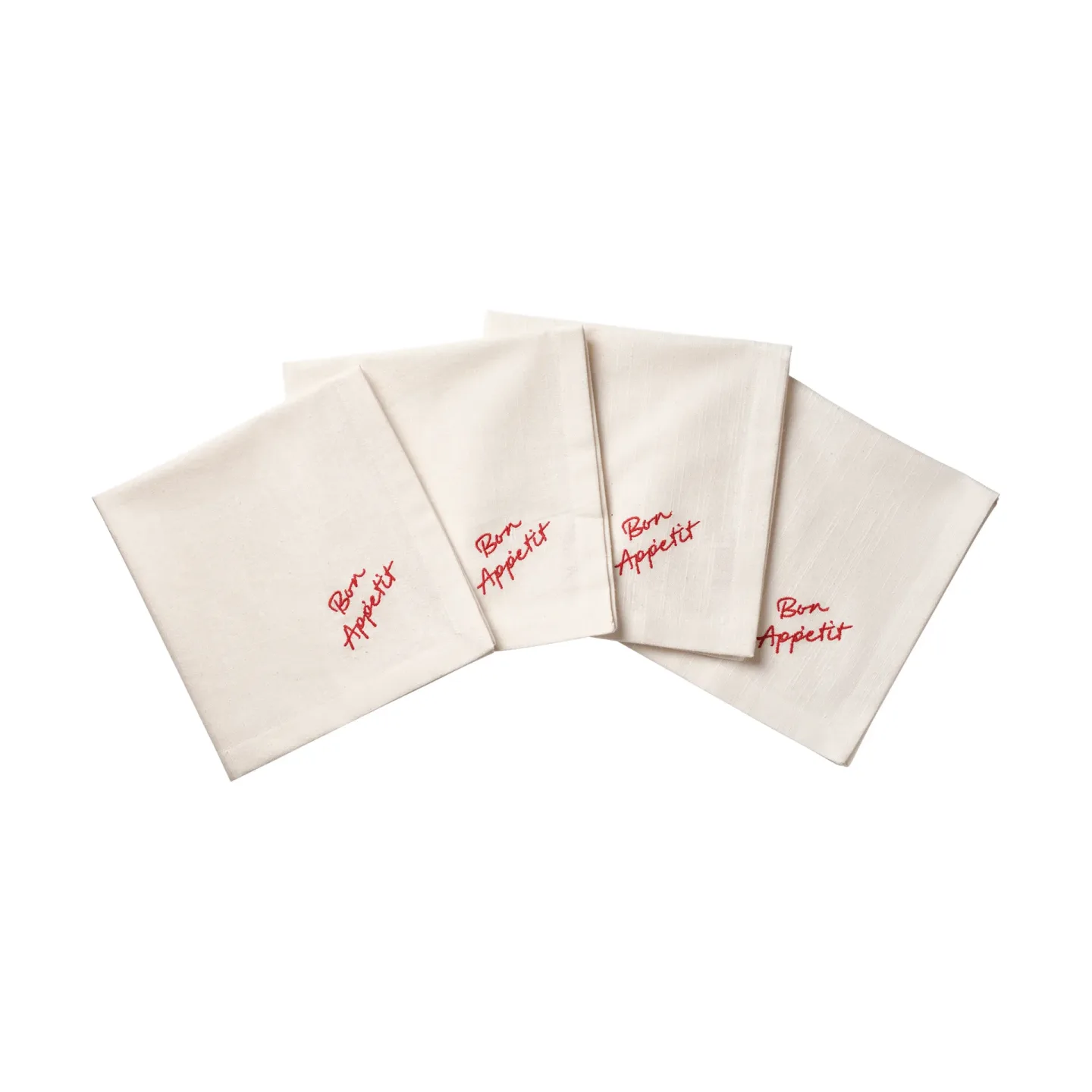 Pick a Poppy Quote Baumwollserviette Rot, 4er-Pack, 45x45 cm