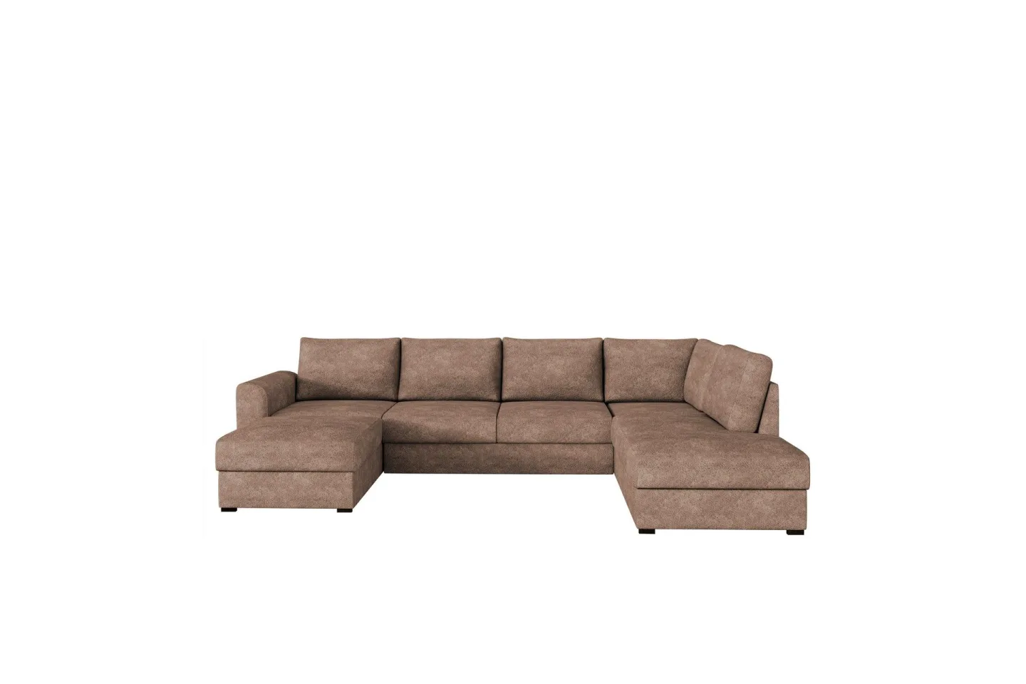 Taberk Bäddsoffa med Divan och Schäslong 4-sits i Bouclé - Rosa