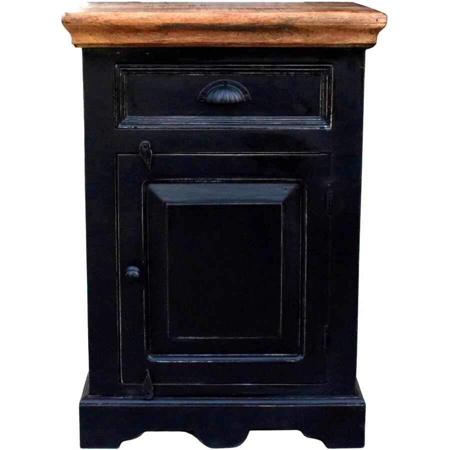 Kommode Sica schwarz, natur Mangoholz B 50 H 72 cm