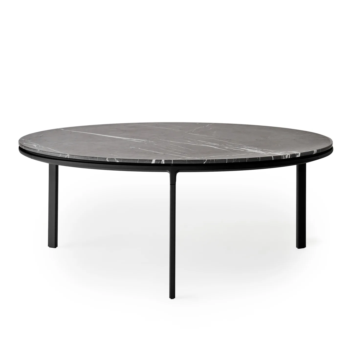 Vipp - Vipp425 Coffee Table, Ø90 Marble, Pietra Grey - Soffbord - Grå