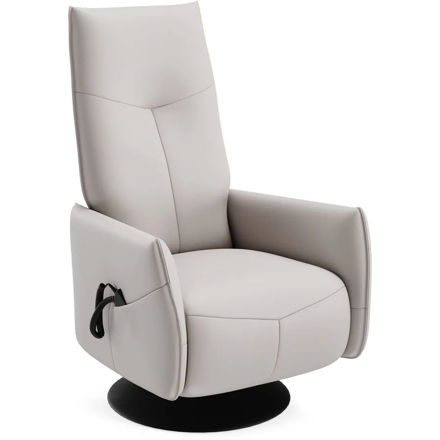 Relaxsessel Jura hellgrau Leder T 161 B 73 H 115 cm - Möbel Konfigurator: Traummöbel individuell zusammenstellen