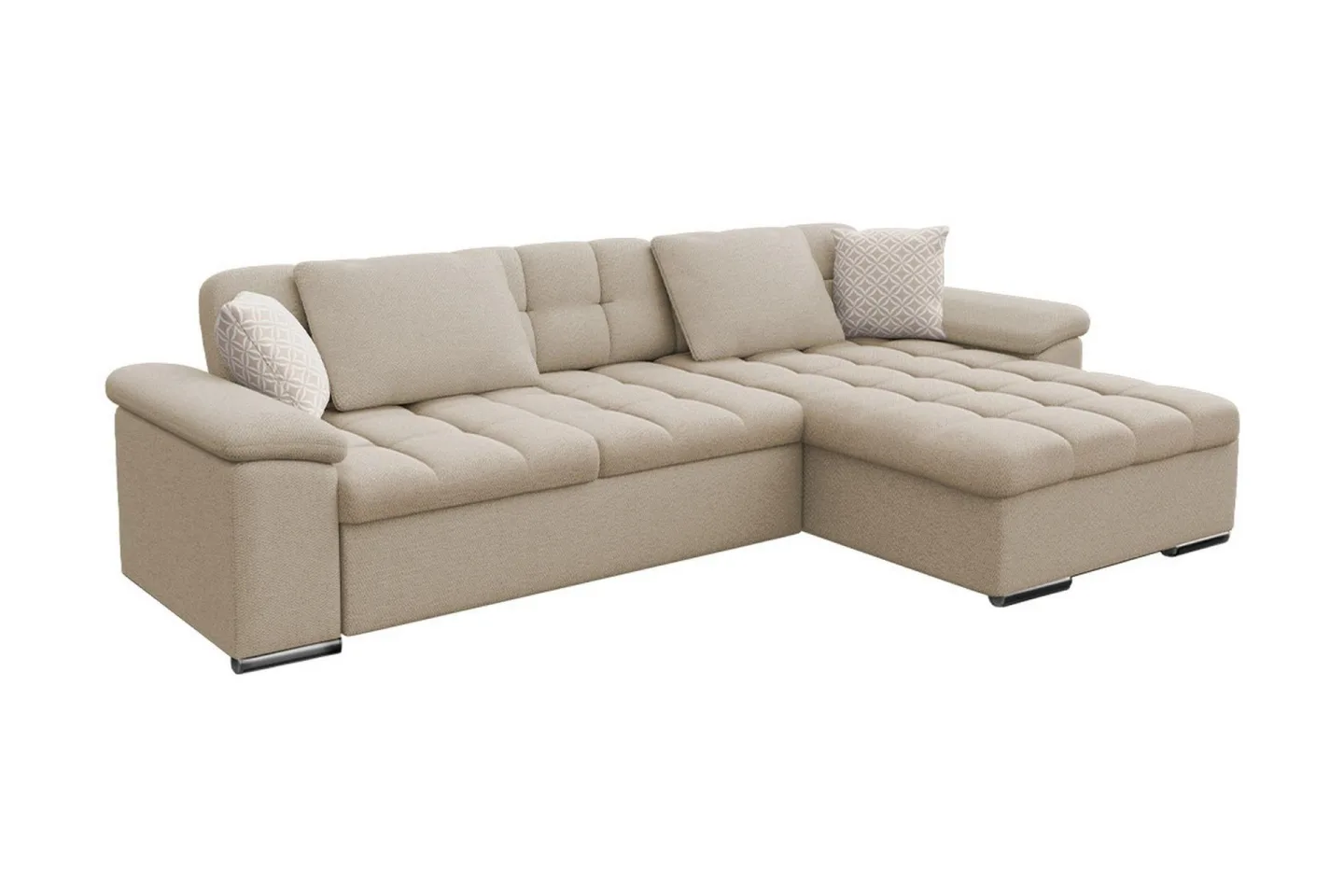 Camior Bäddsoffa m. Divan Förvaring 3-sits 227x129 - Beige