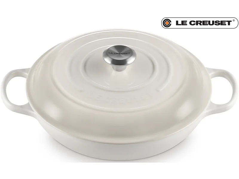 LE CREUSET Schmortopf SIGNATURE gusseisen cremeweiss