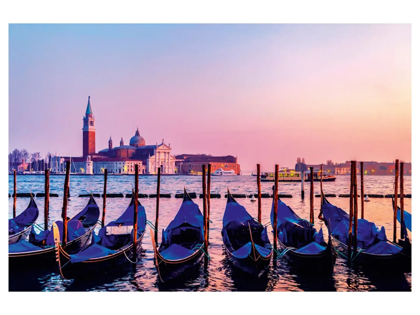 image LAND Digitaldruck auf Acrylglas Gondolieren in Venedig | Schubiger Möbel