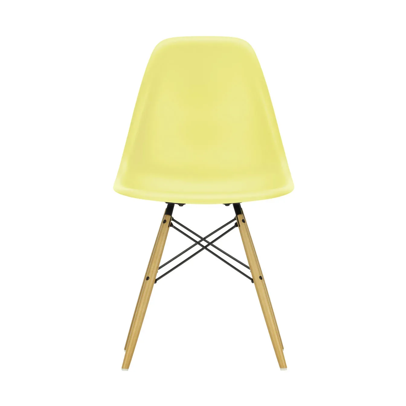 Vitra Eames Plastic Side Chair RE DSW stol 92 citron-golden maple