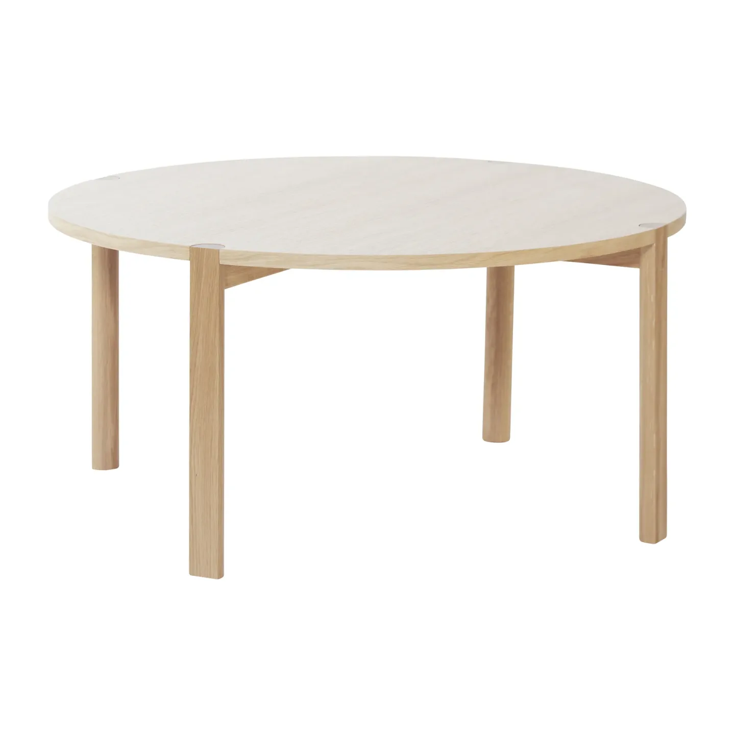 1898 Anton Couchtisch Ø90cm Eiche weiß pigmentiert