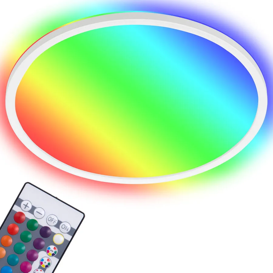 Deckenlampe Emma Kunststoff weiss RGB Ø 42 cm - LED - Lichtfarbe: Helles Neutralweiss - LED Energiesparlampen