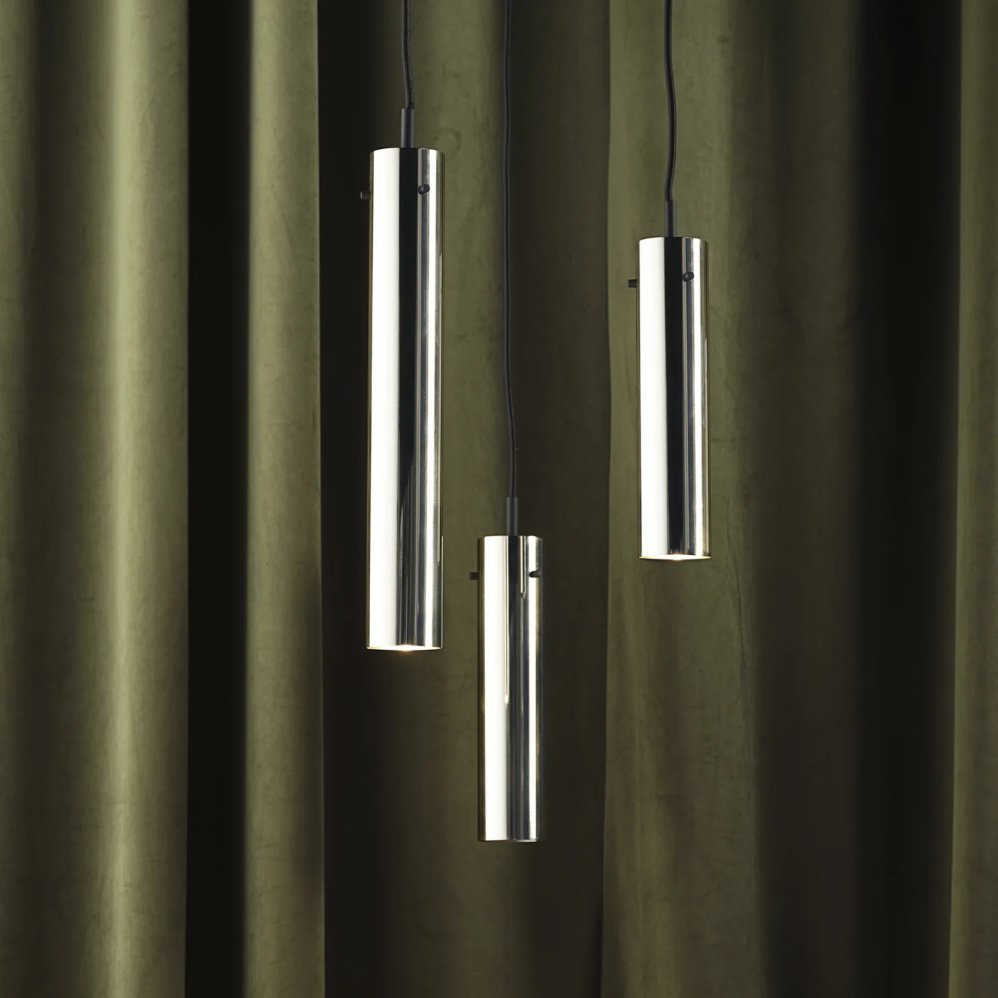 FM2014 Hængelampe, stål, blank, højde 36 cm - FRANDSEN - Stue - Design - Metal - Med én lyskilde