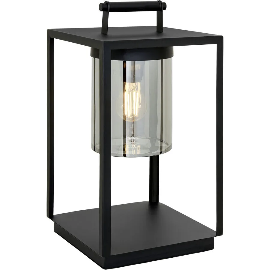 Aussenlampe Benne Schwarz Glas/Metall 24 cm 45 cm - Material: Metall/Glas
