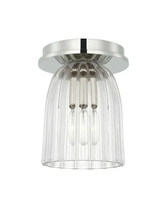 Asalea 5" Solitaire Flush Mount Polished Nickel