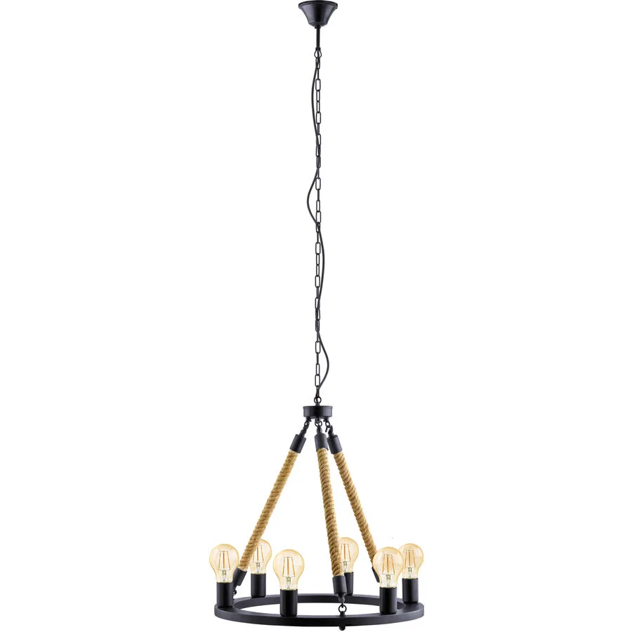 Eglo Pendellampe Findlay Schwarz Stahl 150 cm - LED