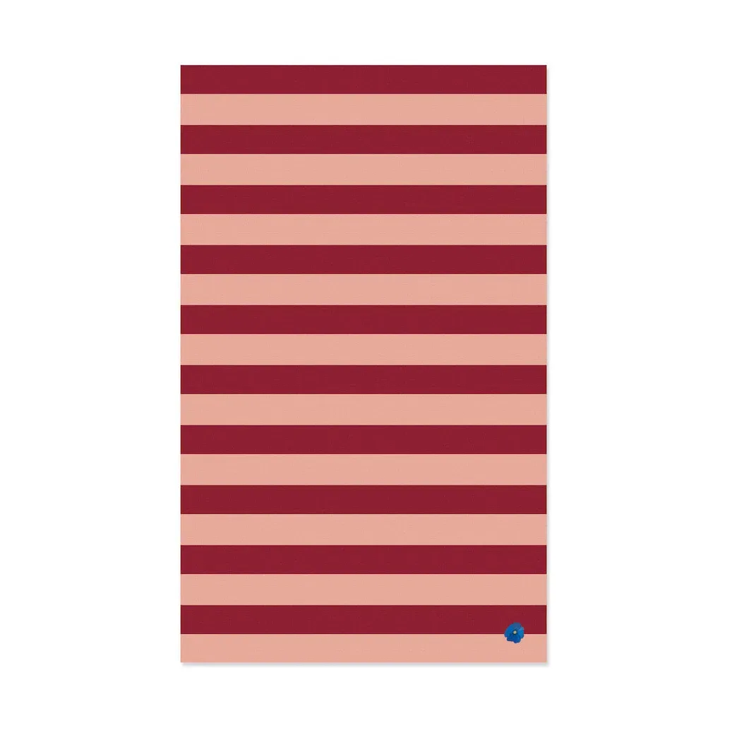 Byon Leya stripe Tischtuch 150x250cm Rot -rosa