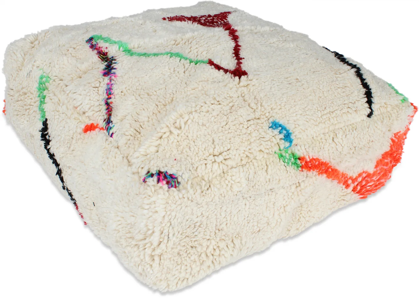 Sittepuff - Marokkansk Beni Ourain (Størrelse: 60 x 60 cm)
