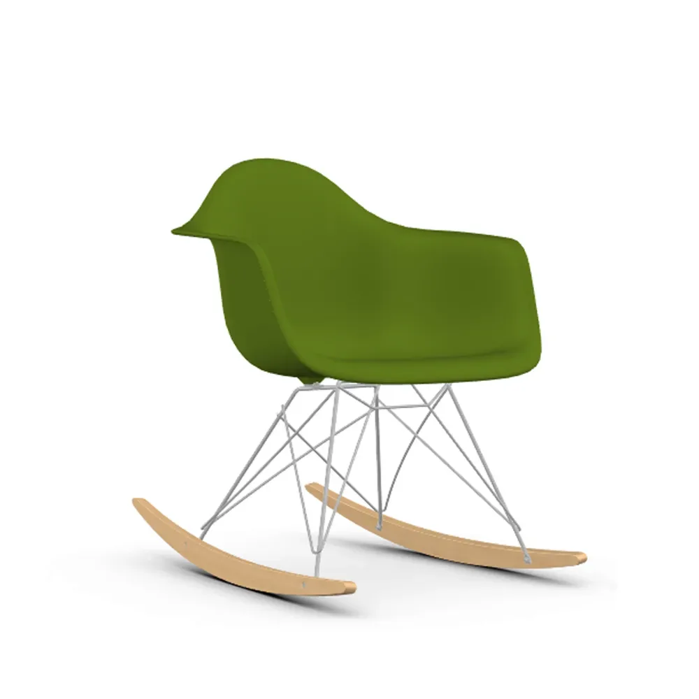 Vitra Eames Plastic Armchair RE RAR gungstol 48 forest-chrome-golden maple