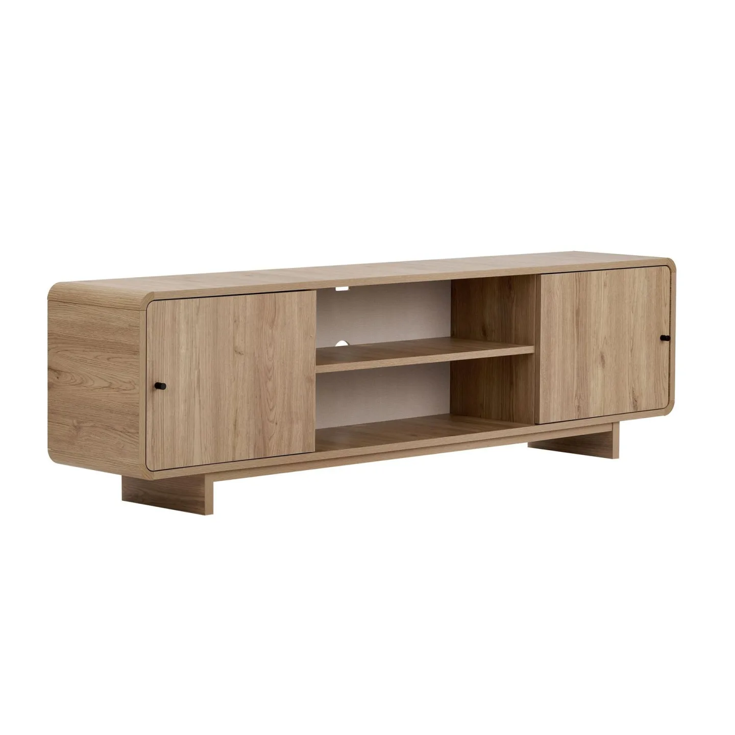 Zavio TV-bänk med Förvaring 180x52x34 cm - Ek