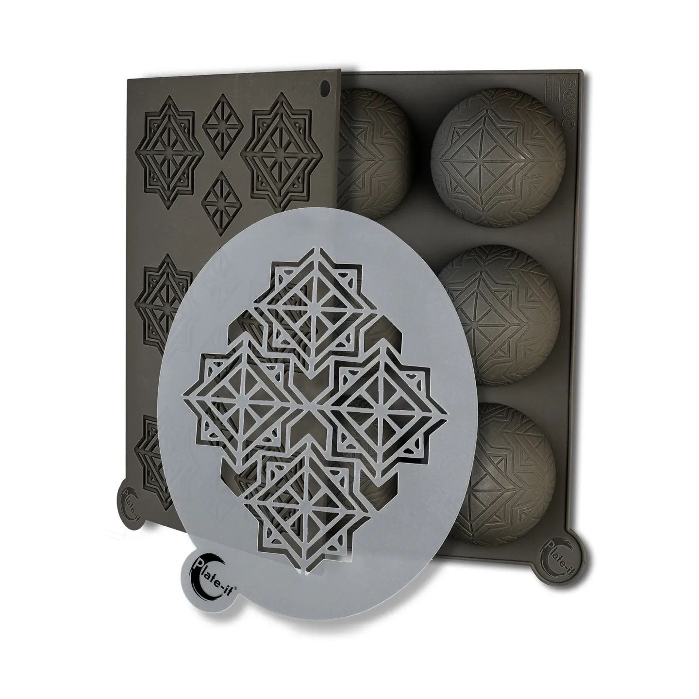 Plate It Plate-it infinity Silikonform 3-teilig Grau