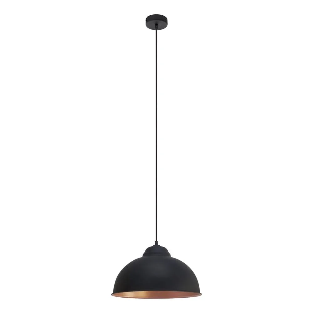Taklampa Truro - Svart/Koppar