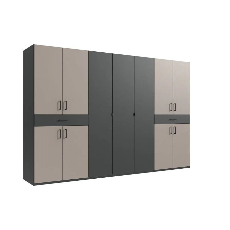 Kleiderschrank Tiby graphit Holzwerkstoff B 313 cm