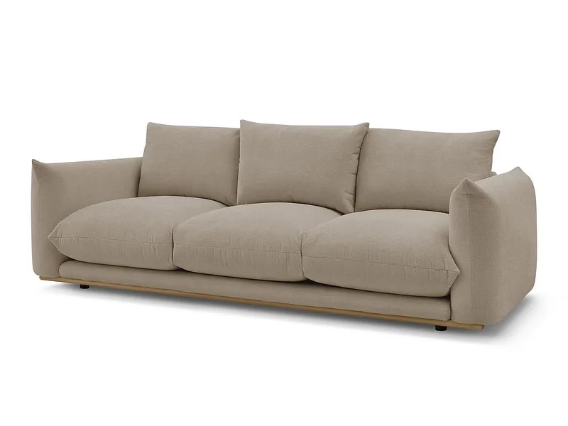 3er Sofa BOBOCHIC ERNEST Stoff taupe