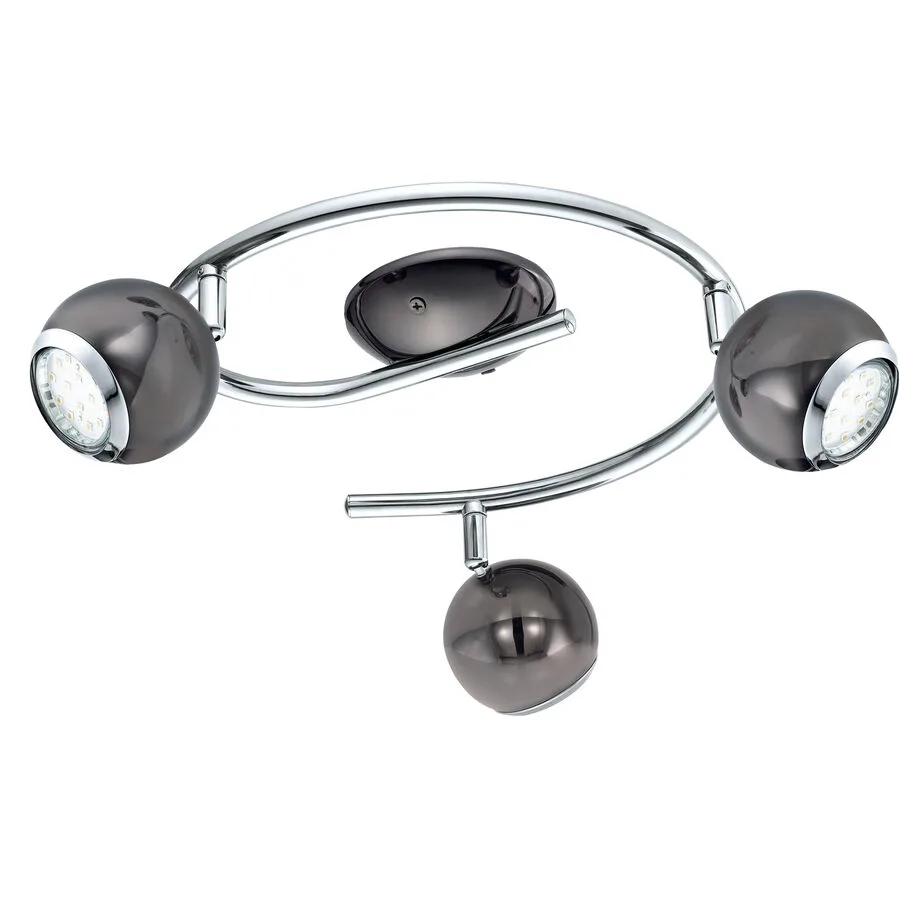 Eglo Spot Bimeda Grau Stahl 34.5 cm - Farbe: Nickel - Lichtfarbe: Warmweiss