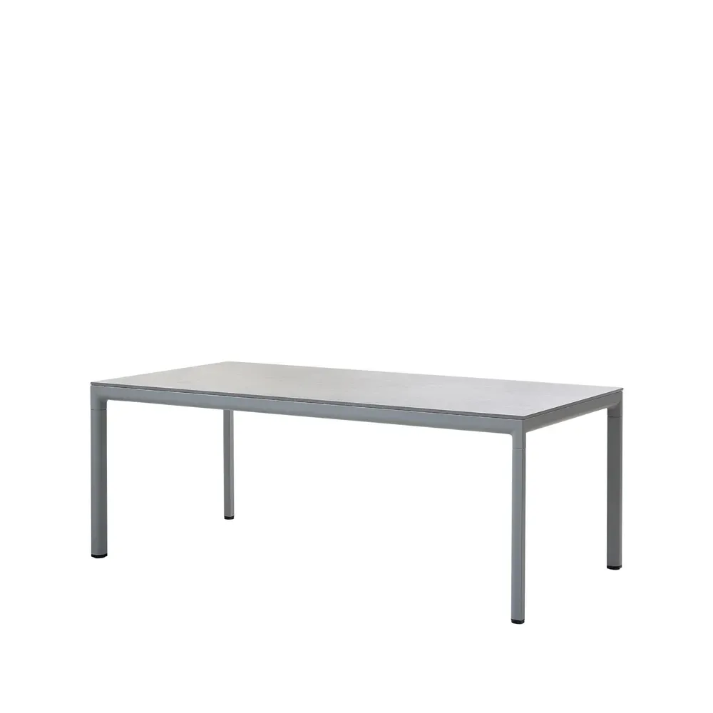 Cane-line Drop matbord Fossil grey-ljusgrå aluminiumstativ