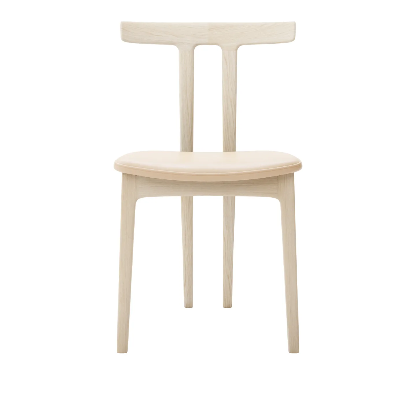 Carl Hansen - OW58, T-Chair, Soaped Oak, Leather Cat. C Sif 90 - Matstolar - Ole Wanscher - Läder/Trä/Skum