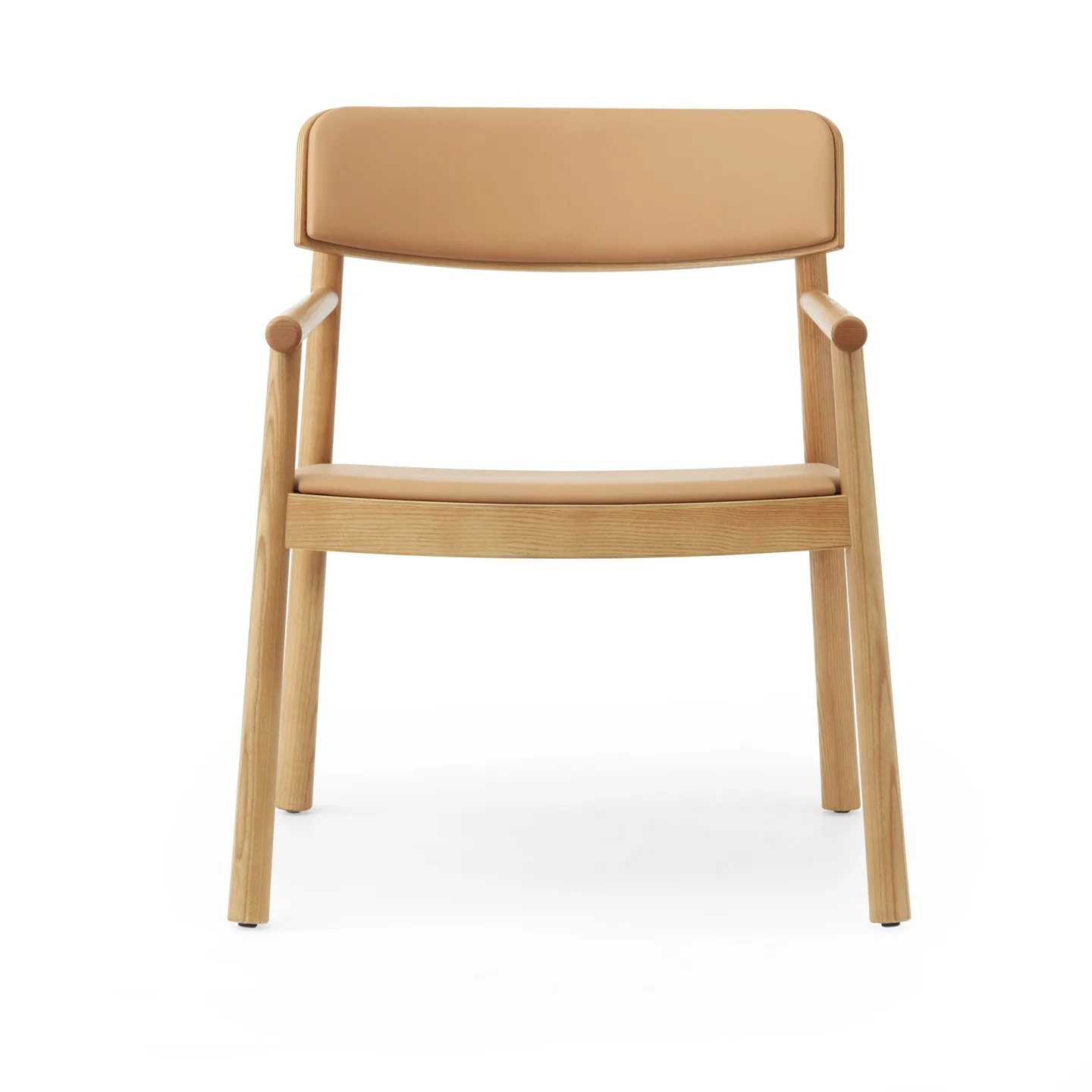 Normann Copenhagen - Timb Lounge Armchair Upholstery Tan/ Ultra Leather Camel - Fåtöljer - Simon Legald - Brun - Läder/Trä/Plast