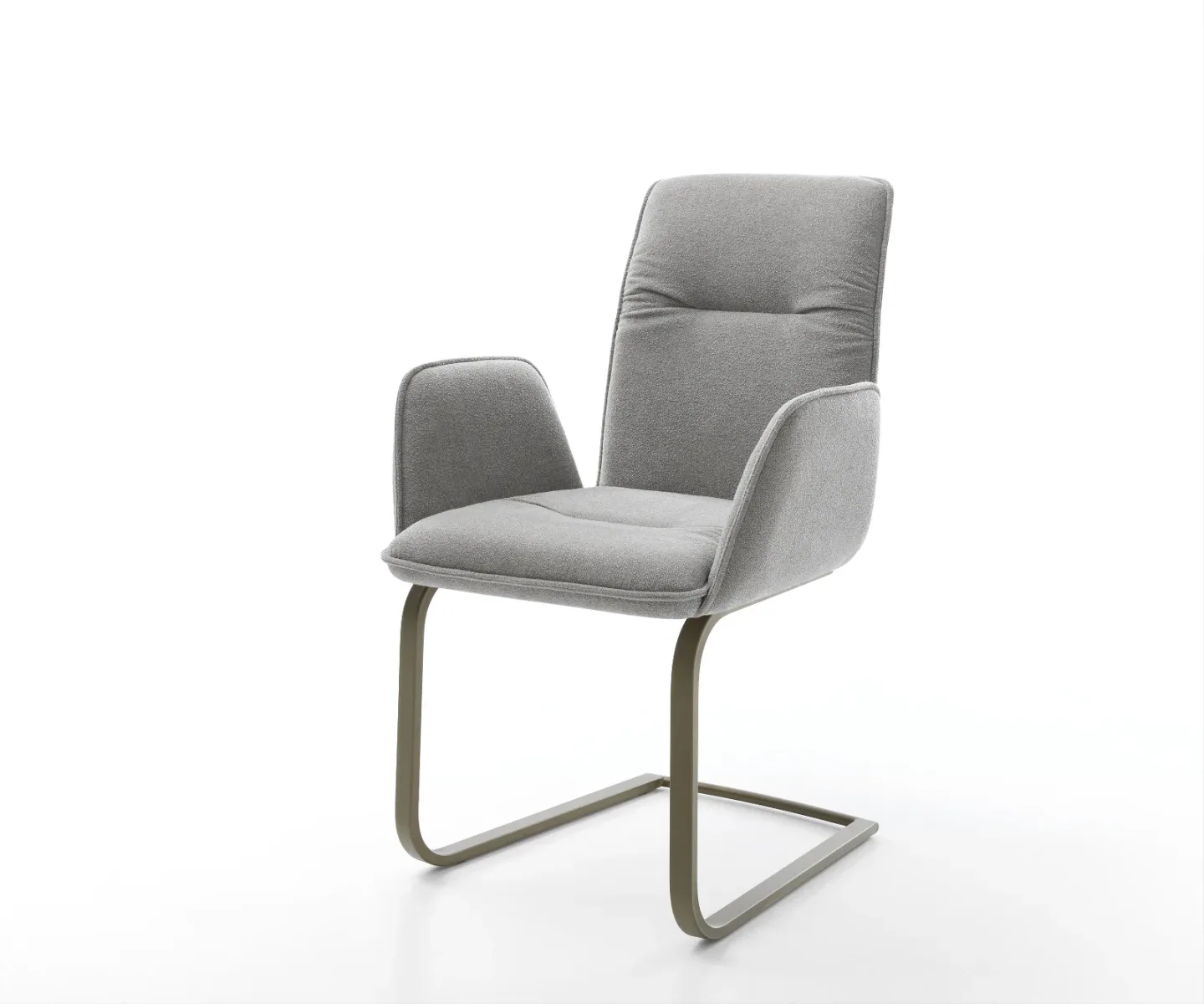 Freischwinger Vinja-Flex Strukturstoff Soft Grau Freischwinger flach Effektfinish Titan