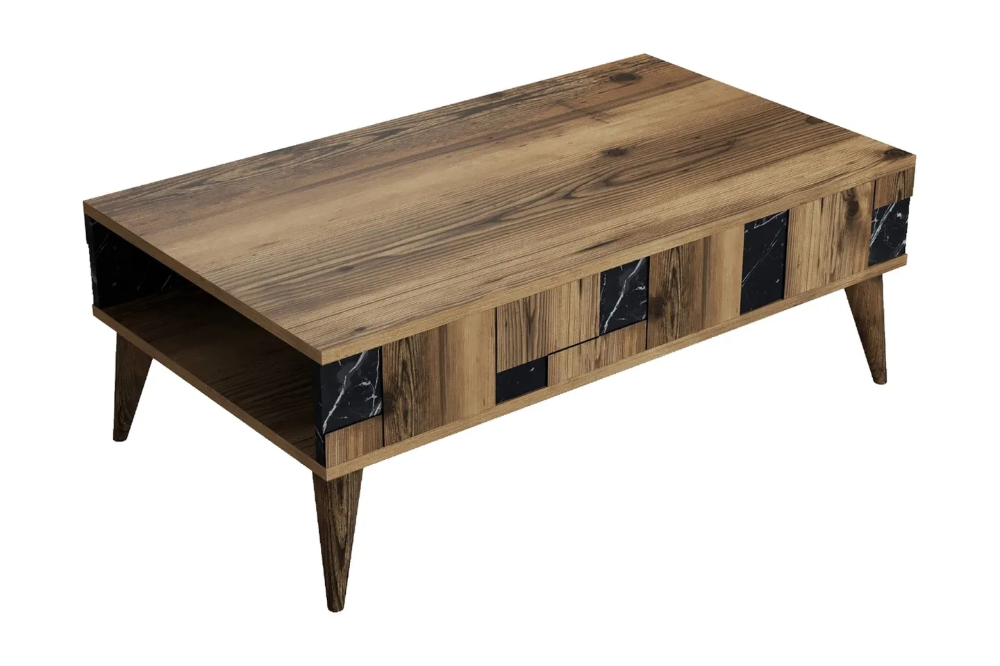 Alsacia Soffbord 105 cm - Mörkbrun/Svart