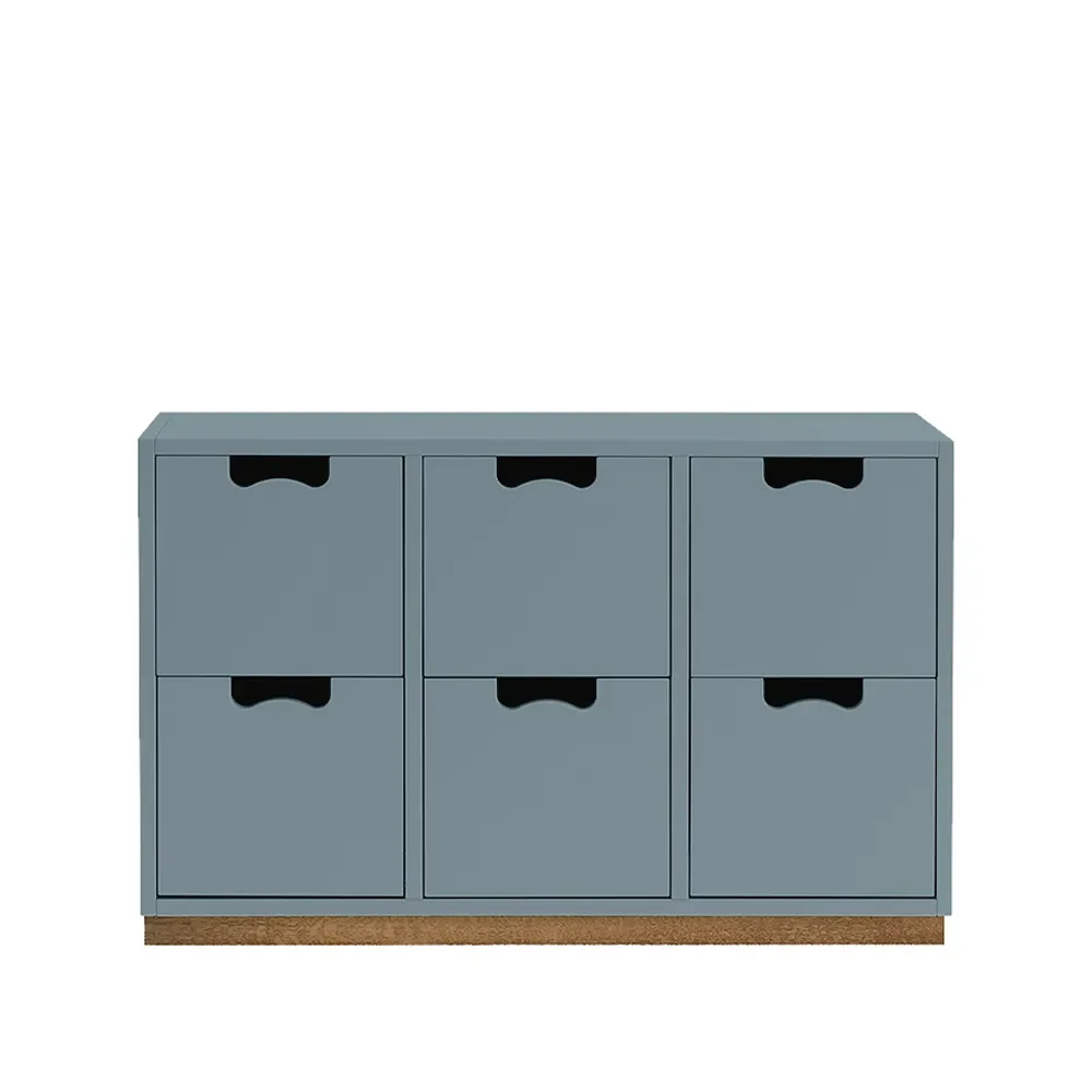 Asplund Snö B2 byrå nordic blue, eksockel