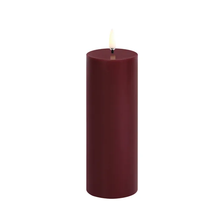 Søyle Stearinlys LED 5,8x15,2 cm Wine Rød/Smooth - Uyuni Lighting - Stue - Annet
